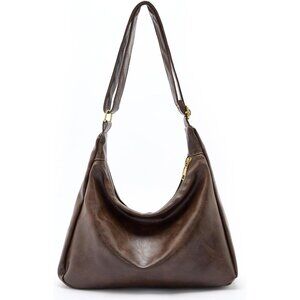 Stylish Vegan Leather Tote Bag: Adjustable Slouchy Hobo for All Occasions